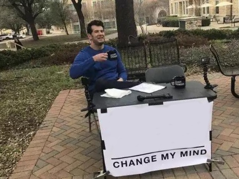 Change My Mind meme about Skin at Peace